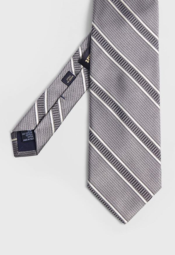 Paul Stuart Silk Jacquard Macclesfield Stripe Tie
