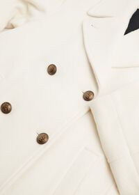 Paul Stuart Long Wool Blend Ivory Peacoat, thumbnail 3