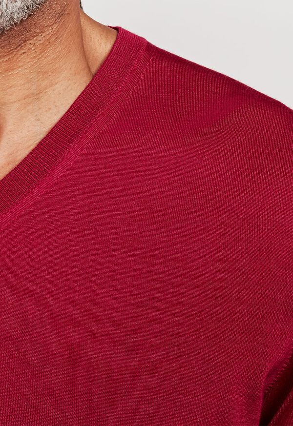 Paul Stuart Cashmere and Silk V-Neck Sweater, image 2
