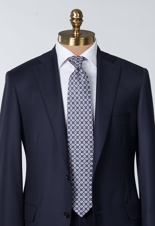 Paul Stuart Printed Silk Jacquard Diamond Tie, image 7