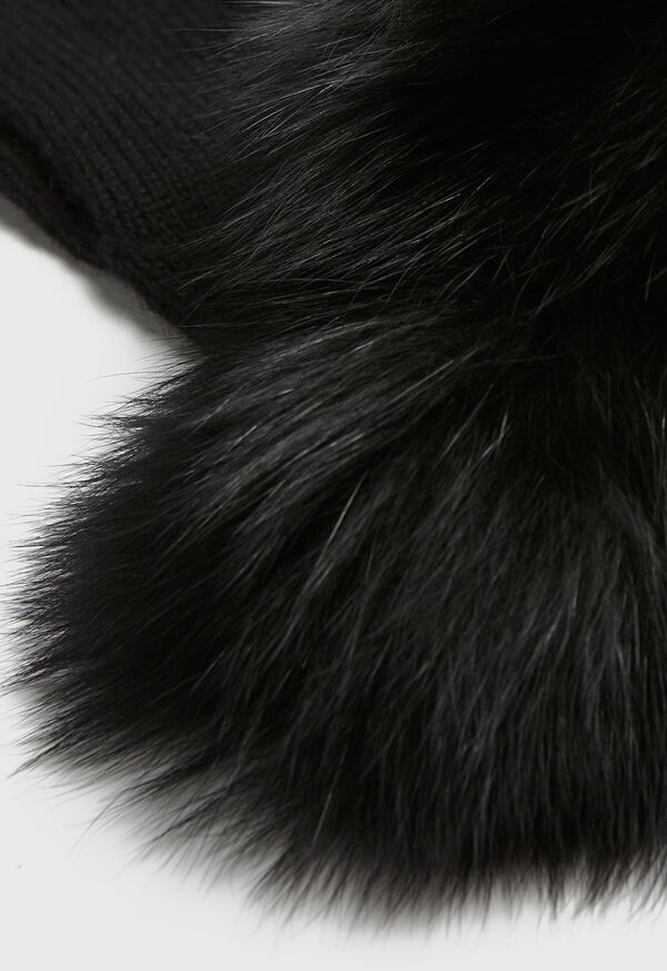 Paul Stuart Touchscreen Fox Fur Trim Glove, image 4