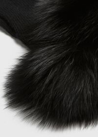 Paul Stuart Touchscreen Fox Fur Trim Glove, thumbnail 2