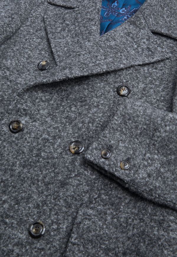 Paul Stuart Olive Solid Boucle Coat, image 2