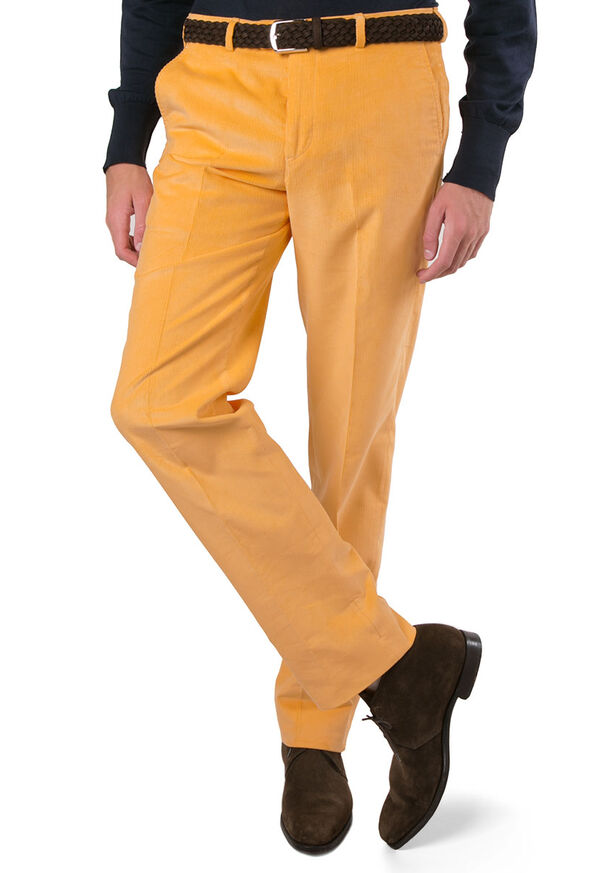Paul Stuart Yellow Cord Plain Front Trouser, image 3