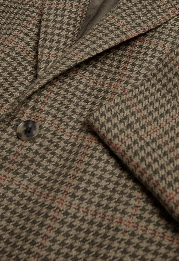 Paul Stuart Olive and Sage Houndstooth Sport Jacket, image 2