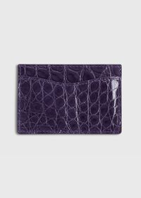Paul Stuart Glazed Alligator Flat Card Case, thumbnail 1