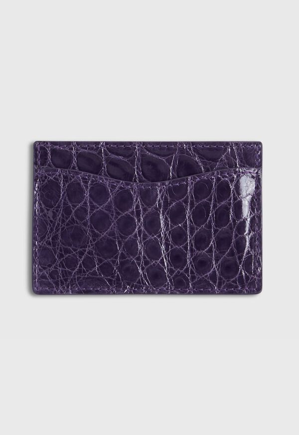 Paul Stuart Glazed Alligator Flat Card Case, image 1