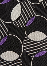 Paul Stuart Circle Deco Woven Silk Tie, thumbnail 3