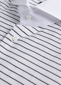 Paul Stuart Contrast Collar Horizontal Stripe Dress Shirt, thumbnail 3