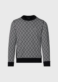 Paul Stuart Parquet Pattern Jacquard Crewneck, thumbnail 1
