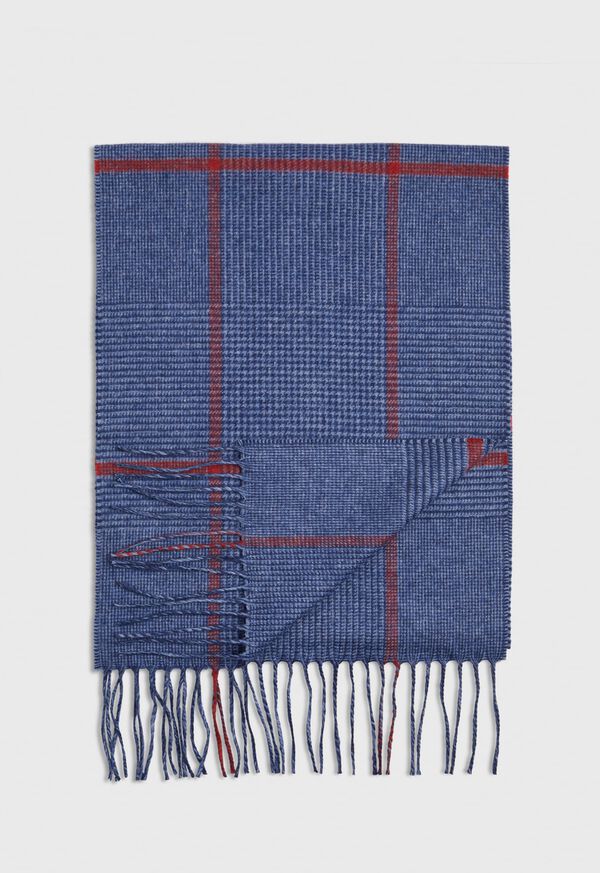 Paul Stuart Cashmere Glen Plaid Scarf, image 1