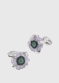 Paul Stuart Purple Stalactite & Sterling Silver Cufflinks, thumbnail 1