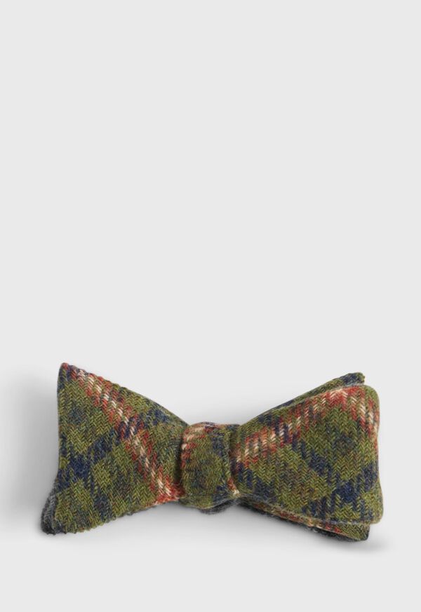 Paul Stuart Tweed Plaid Bow Tie, image 1