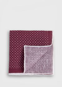 Paul Stuart Linen Micro Floral Print Pocket Square, thumbnail 1