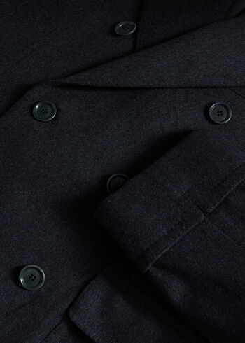 Paul Stuart Wool & Cashmere Double Breasted Overcoat