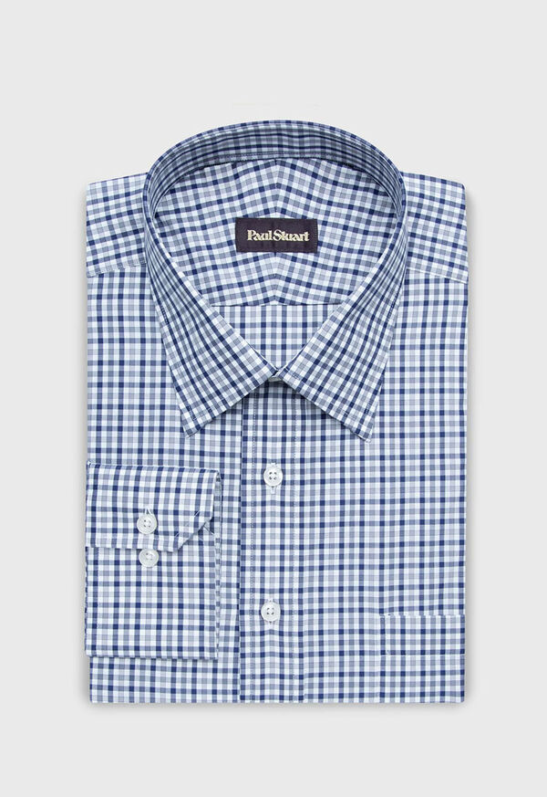Paul Stuart Cotton Check Dress Shirt, image 1