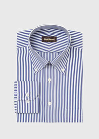 Paul Stuart Navy Bengal Stripe Cotton Dress Shirt, thumbnail 1