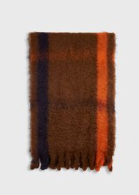 Paul Stuart Brown Scarf with Bold Stripe, thumbnail 2