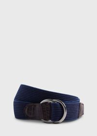Paul Stuart O-Ring Belt with Crocodile Tabs, thumbnail 1