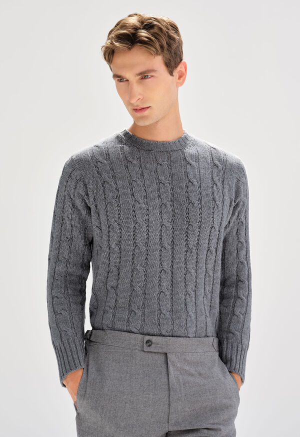 Paul Stuart Cashmere Cable Crewneck, image 2