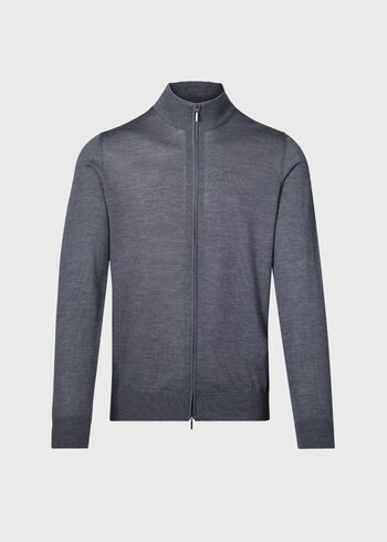 Paul Stuart Essential Merino Wool Zip Cardigan