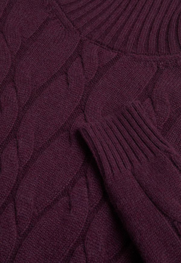 Paul Stuart Cashmere All Over Cable Turtleneck Sweater, image 2