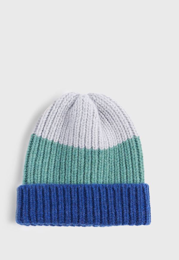 Paul Stuart Tricolor Cashmere Winter Hat, image 1