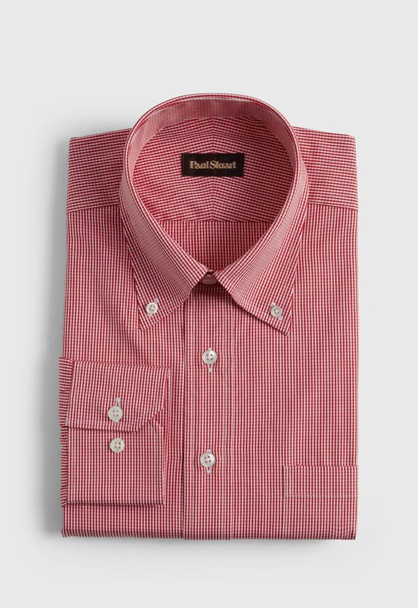 Paul Stuart Micro Gingham Check Dress Shirt, image 1