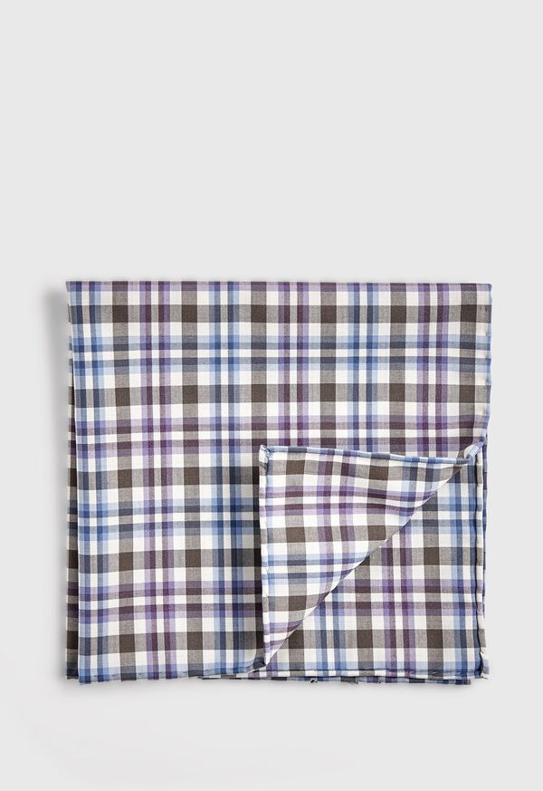 Paul Stuart Plaid Pocket Square, image 1