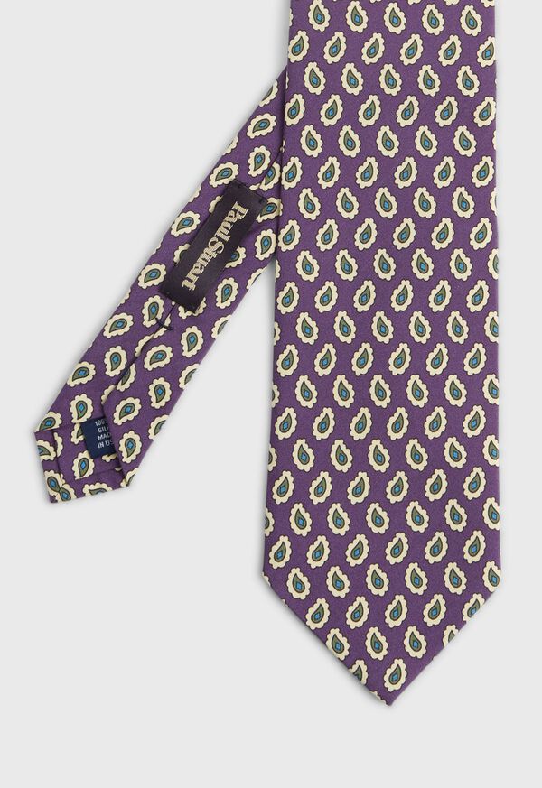 Paul Stuart Printed Madder Silk Tossed Pine Tie, image 1