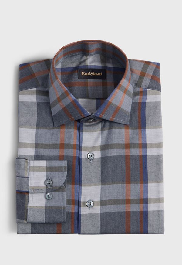 Paul Stuart Cotton Flannel Plaid Sport Shirt, image 1