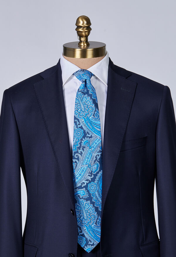 Paul Stuart Silk Twill Paisley Print Tie, image 2