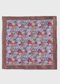 Paul Stuart Printed Silk Tossed Flower Pocket Square, thumbnail 2