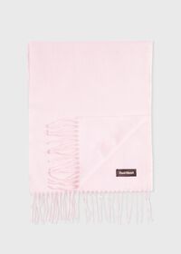 Paul Stuart Cashmere Solid Color Scarf with Embroidered Logo, thumbnail 2