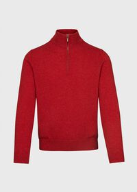 Paul Stuart Cashmere Single Ply 1/4 Zip Sweater, thumbnail 1