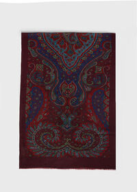 Paul Stuart Lambswool Paisley Print Scarf, thumbnail 2