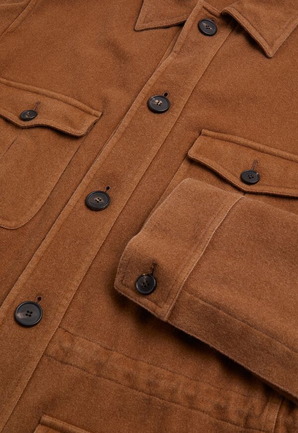 Paul Stuart Garment Washed Cashmere Safari Jacket, image 4
