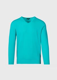 Paul Stuart Cotton Piqué V-Neck Sweater, thumbnail 1