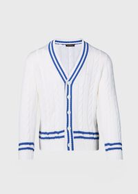 Paul Stuart Cotton Tennis Cardigan, thumbnail 1