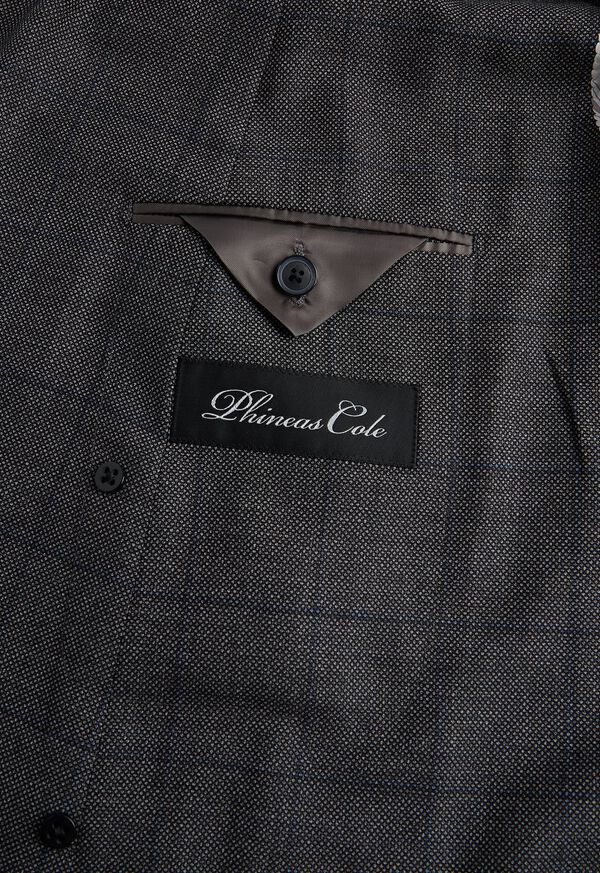 Paul Stuart Grey Nailhead Double Breasted Suit, image 4