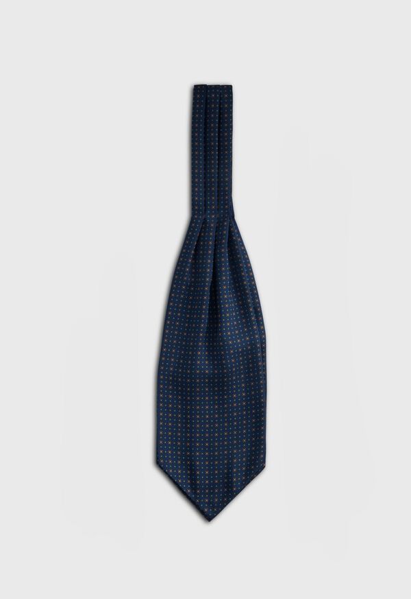 Paul Stuart Micro Medallion Print Silk Ascot, image 1