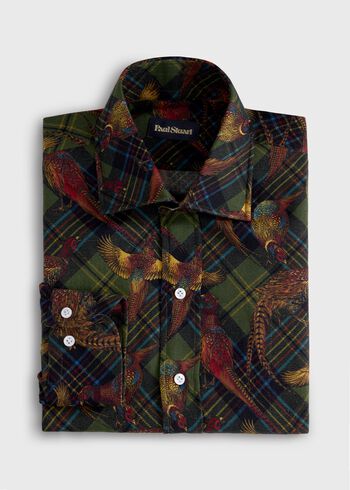 Paul Stuart Wool & Silk Printed Sport Shirt