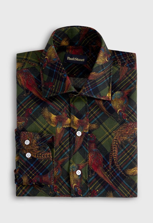 Paul Stuart Wool & Silk Printed Sport Shirt, image 1
