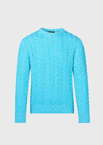 Paul Stuart Cotton Cable Crewneck Sweater