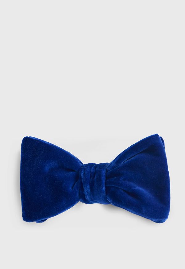 Paul Stuart Blunt Edge Cotton Velvet Bow Tie, image 1