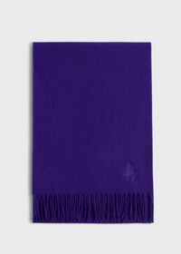 Paul Stuart Cashmere Scarf with Man on the Fence Logo, thumbnail 2