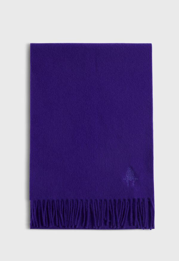 Paul Stuart Cashmere Scarf with Man on the Fence Logo, image 2