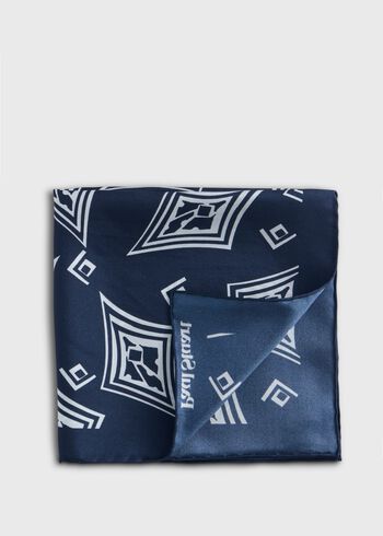 Paul Stuart Geometric Print Pocket Square