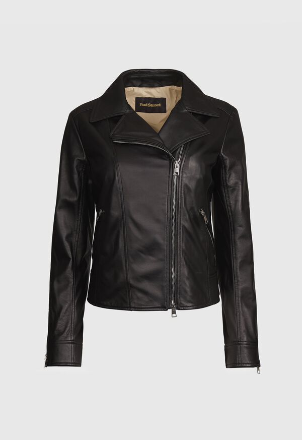 Paul Stuart Nappa Leather Moto Jacket, image 1