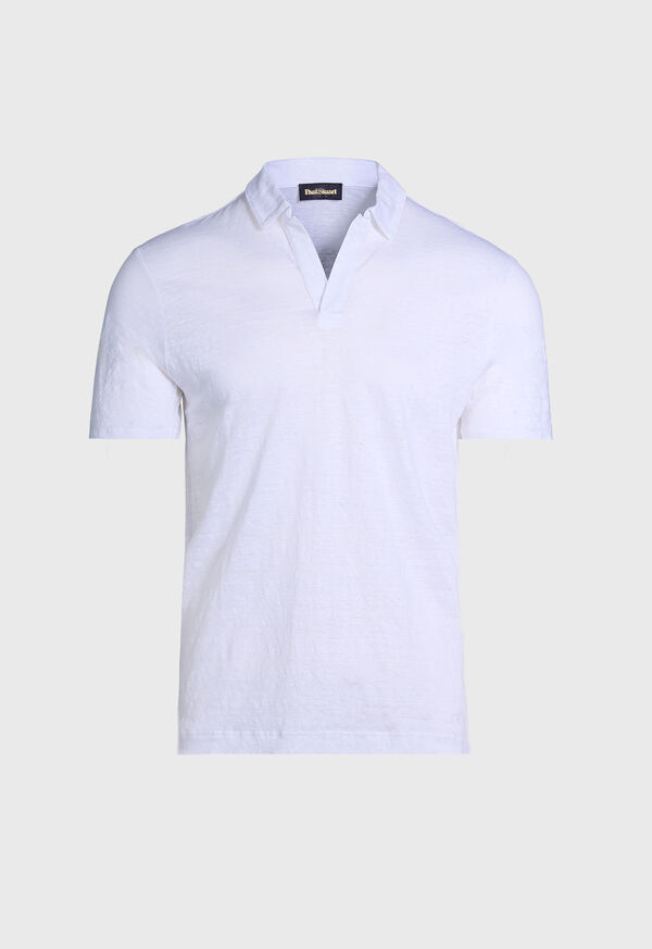 Paul Stuart Linen Jersey Johnny Collar Polo, image 1